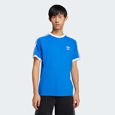 Áo Phông Adidas Nam Chính Hãng - Áo Thun 3 Sọc Adicolor Classics - Màu Xanh | JapanSport JD2880