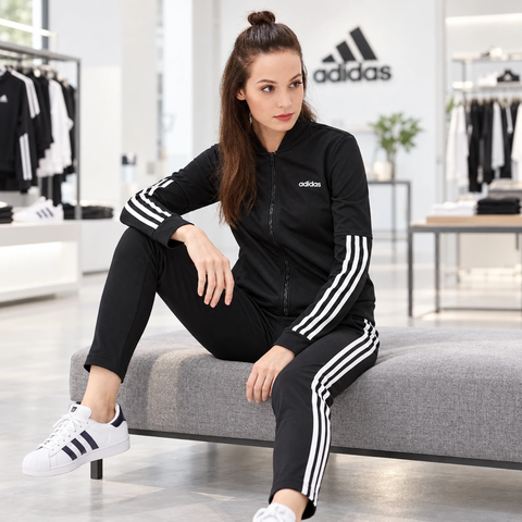 Bộ thể thao Adidas Chính Hãng - 3-STRIPES Nữ - Đen | JapanSport DV2428