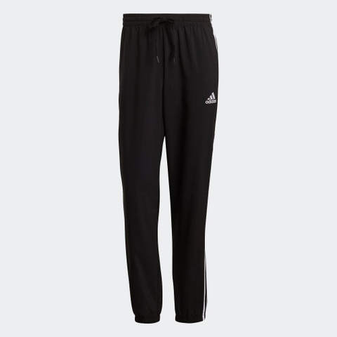 Quần Adidas Nam Chính Hãng - AEROREADY Essentials Elastic Cuff 3-Stripes - Đen |JapanSport GK8982