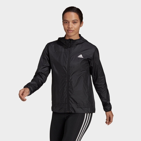 Áo Khoác Adidas Nữ Chính Hãng - AEROREADY Logo Running Windbreaker Jacket - Đen | JapanSport HD9340