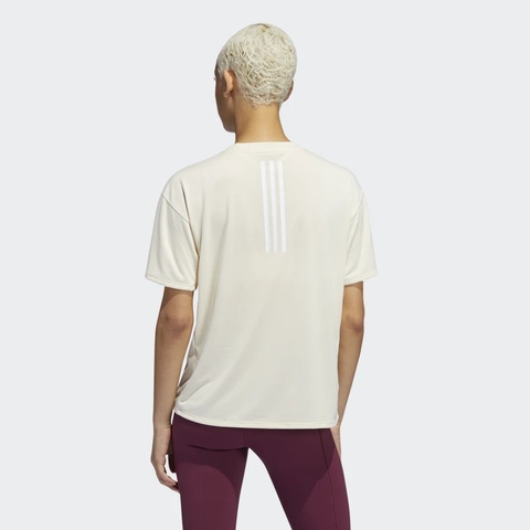 Áo Phông Adidas Nữ Chính Hãng - AEROREADY 3 COLORS TRAINING - Trắng | JapanSport H51186