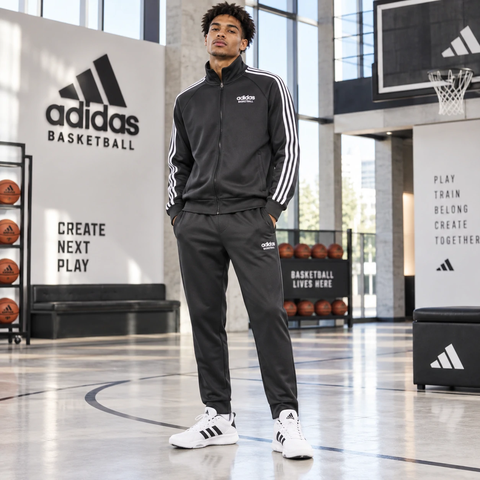 Bộ thể thao nam Adidas Chính Hãng - Basketball Select - Màu đen Carbon | JapanSport IC2413+IC2415