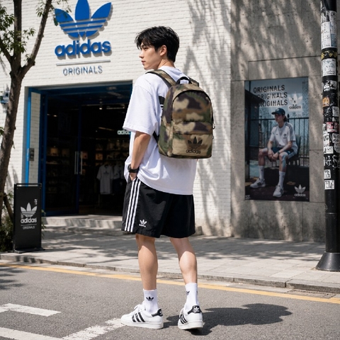 Balo Adidas Chính hãng - Camo Classic Backpack - Beige | JapanSport GN3179