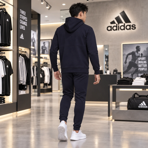Bộ thể thao cao cấp  Adidas Chính hãng - Essentials 4Gameday Full-Zip Nam - Blue | JapanSport HE1812+GV5301