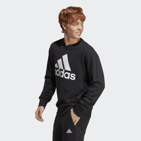 Áo Khoác Adidas Nam Chính Hãng - Essentials French Terry Big Logo Sweatshirt - Đen | JapanSport IC9324