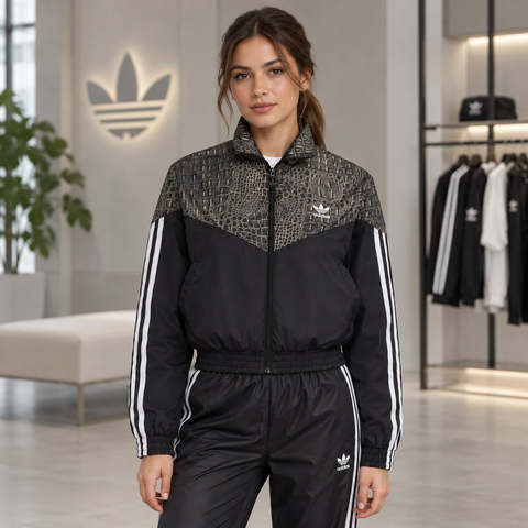 Áo Khoác Nữ Adidas Chính hãng - Originals Aop Track Jacket - Màu Đen | JapanSport H20428