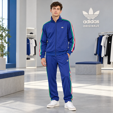 Bộ Thể Thao Nam Adidas Chính Hãng - Originals Firebird – Màu xanh | JapanSport KC7052 KC9503