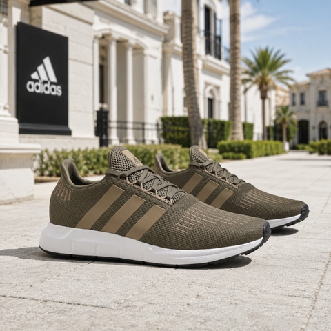 Giày nam Adidas Chính Hãng - SWIFTRUN 1.0 2026 - Màu olive | JapanSport   JR6891