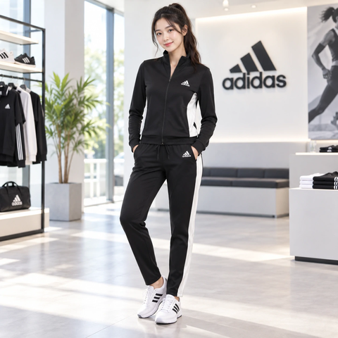 Bộ thể thao nữ Adidas Chính hãng - Team Sports Track Suit - Đen | JapanSport FI6696