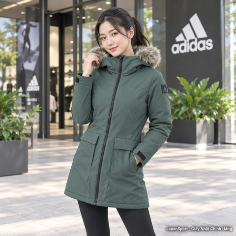 Áo Khoác Nữ Adidas Chính Hãng -  XPLORIC Parka - Light Green | JapanSport - BQ6804