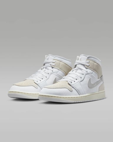 Giày Nike Nam Chính Hãng - Air Jordan 1 Mid SE Craft - Trắng | JapanSport DM9652-120