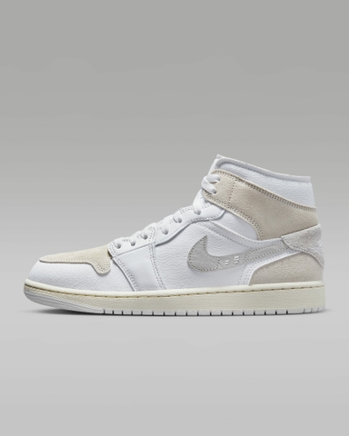 Giày Nike Nam Chính Hãng - Air Jordan 1 Mid SE Craft - Trắng | JapanSport DM9652-120