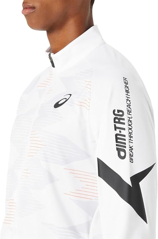 Áo Khoác Asics Chính Hãng - Dry Stretch Knit Graphic - Trắng | JapanSport 2031E539-100