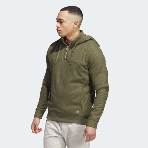 Áo Hoodie Golf Adidas Chính Hãng - Adidas Men’s Go-To Quarter Zip Hoodie - Màu xanh | JapanSport II7846