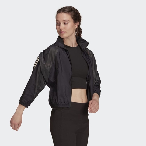 Áo Khoác Adidas Chính hãng - Dệt Thoi Siêu Nhẹ Sportswear - Đen | JapanSport H39730