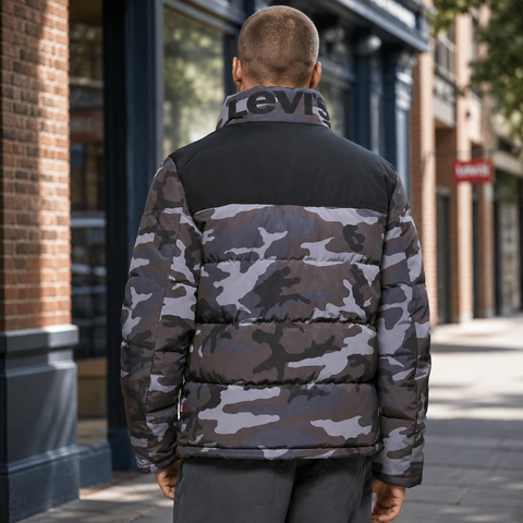 Áo Khoác Levi's Chính Hãng - Arctic Cloth Retro Bubble Puffer Jacket - Màu trắng | JapanSport LM9RP705-GCA