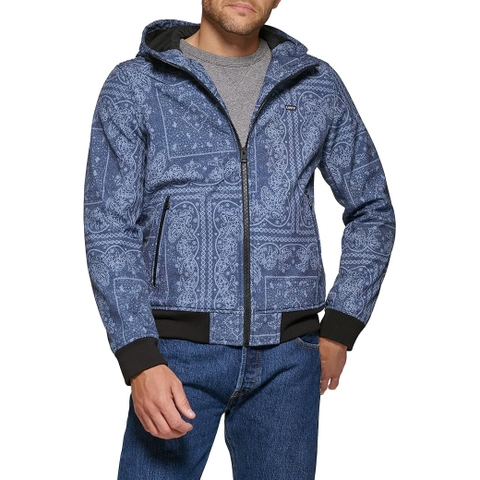 Áo Khoác Levi's Chính Hãng - Hooded Water Resistant Softshell Bomber - Màu Xanh | JapanSport LM9RP750-fbc