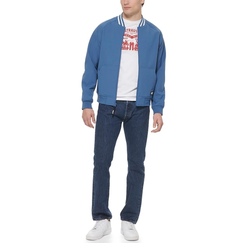 Áo Khoác Levi's Chính Hãng - Softshell Varsity Bomber Jacket - Màu Xanh | JapanSport LM3RP700-nvy
