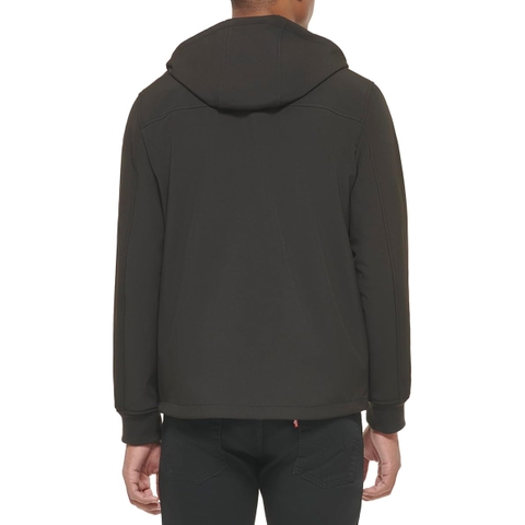 Áo Khoác Levi's Chính Hãng - Water-Resistant Soft Shell Trail Hoodie Jacket - Màu đen | JapanSport LM3OP196-BLK
