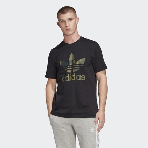 Áo Phông Adidas Chính hãng - Big Logo Camo Tee - Đen | JapanSport FM3338