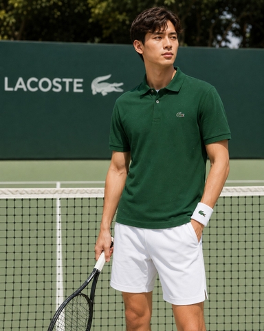 Áo Polo Lacoste Chính hãng - Dáng Cổ Điển Piqué Marl - Có đốm - Màu Xanh | JapanSport Ph5920-51-8IN
