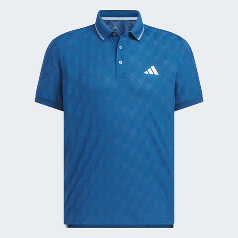 Áo Polo Adidas Nam Chính Hãng - JACQUARD SHORT-SLEEVE POLO SHIRT - Màu Xanh | JapanSport JZ4360