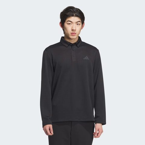 Áo Dài Tay Adidas Nam Chính Hãng - Monogram Long-Sleeve Polo Shirt - Màu Đen | JapanSport JN1232