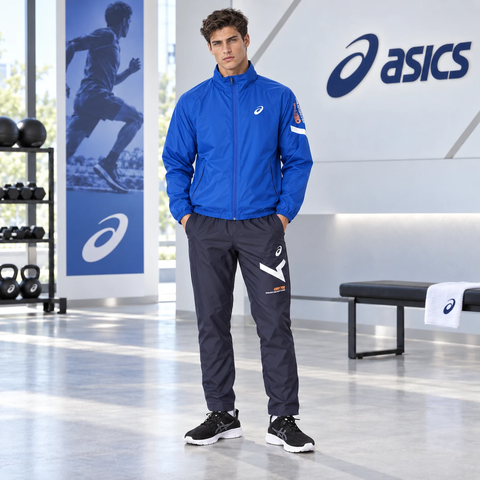 Copy of Bộ thể thao Asics Chính hãng - Tricot Windbreaker - Màu Xanh | JapanSport 2031E275-402+2031E273-400