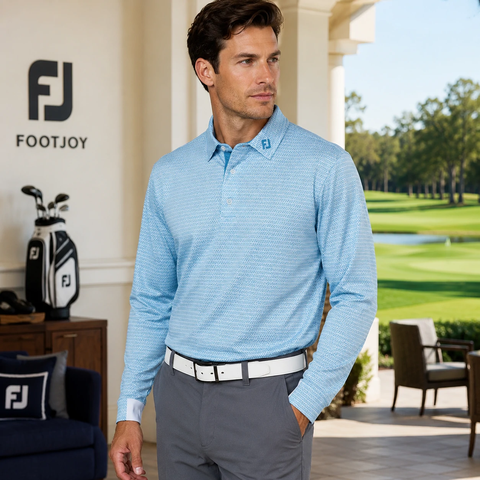 Áo Dài Tay FOOTJOY Chính Hãng - Golf FootJoy- Màu Xanh | JapanSport 38545 FJ-F25-S15