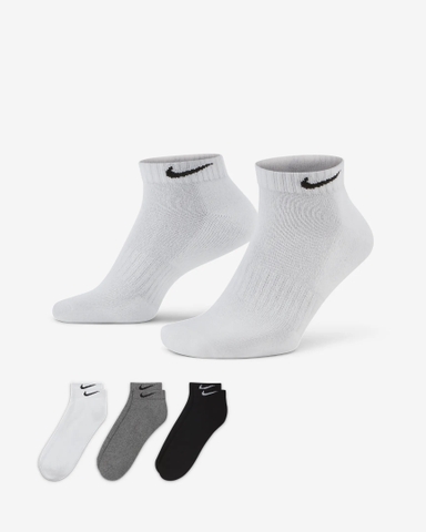 Tất Nike Chính Hãng - Everyday Cushioned - Đen/Trắng/Xám | JapanSport SX7670-964