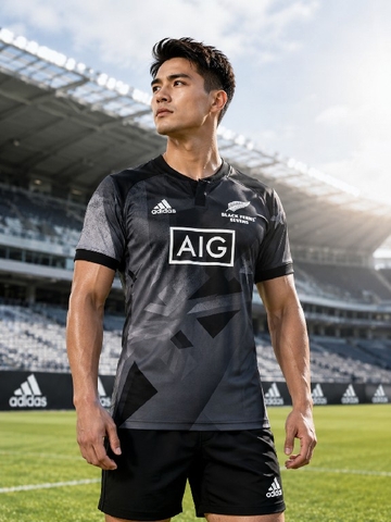 Áo Phông Adidas Nam Chính Hãng -Black Ferns Sevens Home Replica Jersey - Đen | JapanSport GL4231