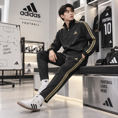 Bộ thể thao cao cấp  Adidas Chính hãng - Stadium Gold Track Suit - Màu đen | JapanSport KA1254 + KA1260