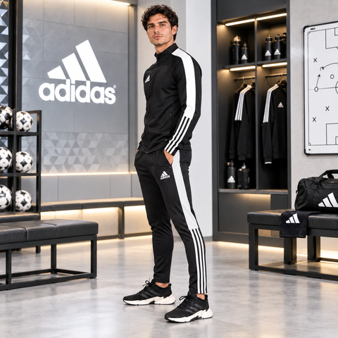 Bộ Thể Thao Adidas Nam Chính Hãng - Tiro Essentials – Màu Đen | JapanSport H60019 + H59990