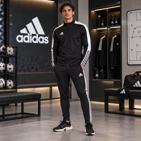 Bộ Thể Thao Adidas Nam Chính Hãng - Tiro Essentials – Màu Đen | JapanSport H60019 + H59990