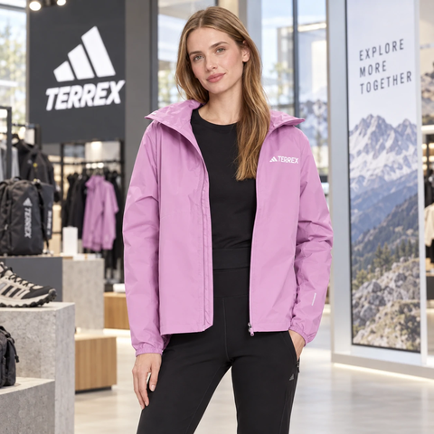 Áo Khoác Adidas Nữ Chính Hãng - Terrex Multi Essentials 2L Rain Jacket - Màu Hồng | JapanSport JY0481