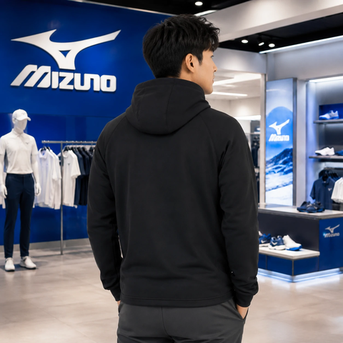 Áo Khoác nam Mizuno Chính Hãng - Breath Thermo Full-Zip Hood Parka - Màu Đen | JapanSport E2MCA50109