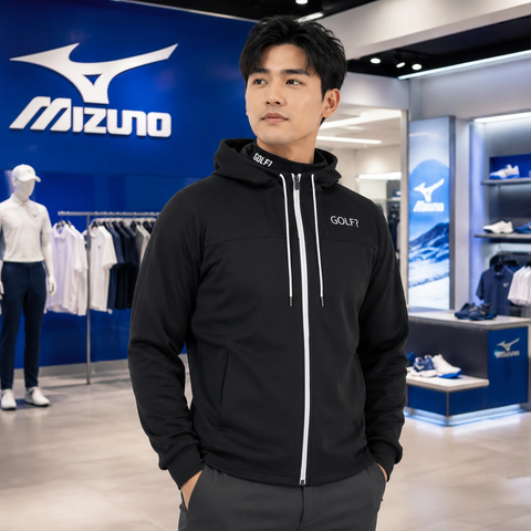Áo Khoác nam Mizuno Chính Hãng - Breath Thermo Full-Zip Hood Parka - Màu Đen | JapanSport E2MCA50109