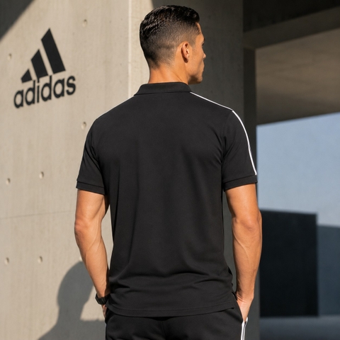 Polo Adidas Nam Chính Hãng - adidas 3-Stripes Polo Shirt - Màu Đen | JapanSport EJ0927