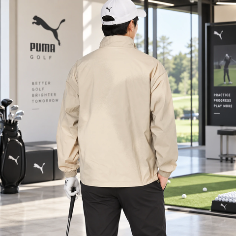 Áo Khoác Puma Chính Hãng - P Stretch Taffeta Graphic Zip Jacket - Màu Be | JapanSport 627572-02