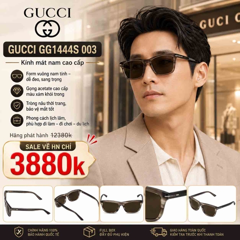 Kính Gucci Nam Chính hãng - GG1444S-003 - Nguyên vành – Full Rim - 55mm | JapanSport