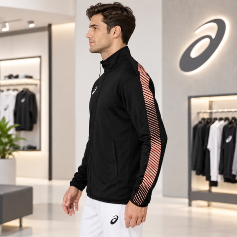 Áo Khoác Asics Chính Hãng - Training Jacket Slim Fit - Màu đen | JapanSport 2031A778