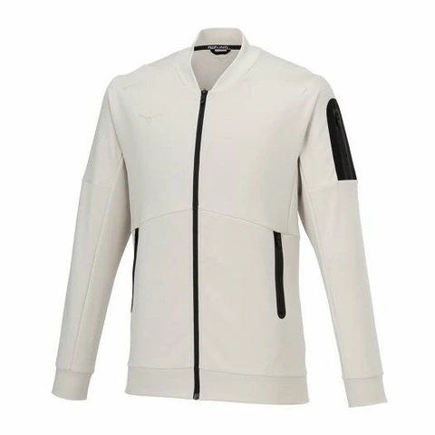 Áo Khoác Mizuno Chính Hãng - Soft Stretch Jacket - Màu Kem | JapanSport 32MCB00546
