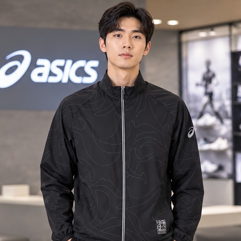 Áo Khoác Asics Chính Hãng -Cool Graphic Summer Woven Jacket -  | JapanSport 2031E988   001