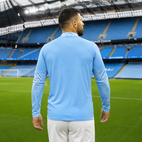 Áo Dài Tay Puma Chính hãng - Manchester City 1/4 Zip Training Top - Màu Xanh | JapanSport 781999-01