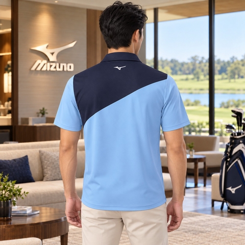 Áo Polo Mizuno Chính Hãng - Golf Wear Global Model - Màu Xanh | JapanSport E2GAB003-28