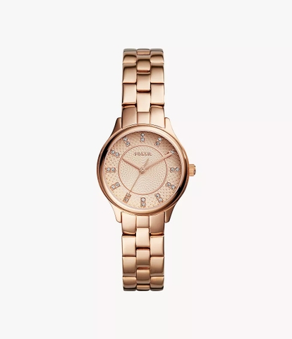 Đồng hồ Fossil Chính hãng - Modern Sophisticate Three-Hand Rose Gold-Tone Stainless Steel Watch | JapanSport BQ1571
