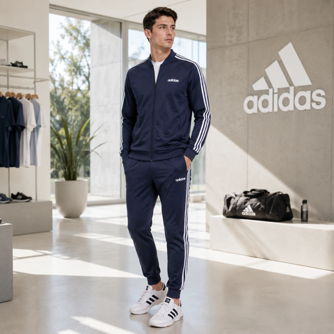 Áo khoác nam Adidas Chính Hãng - 3-Stripes Track Suit - Blue | JapanSport DV2468