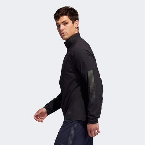 Áo Khoác gió nam Adidas Chính hãng - Rise Up N Run Jacket - Black | JapanSport DZ1575