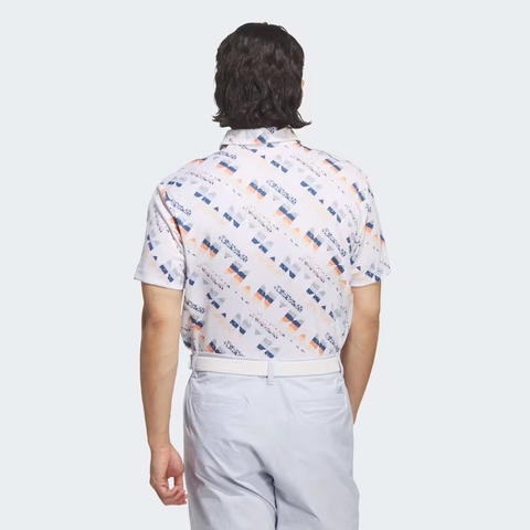 Áo Polo Adidas Nam Chính Hãng - AOP Short-Sleeve - Màu White / Multicolor | JapanSport JZ4363