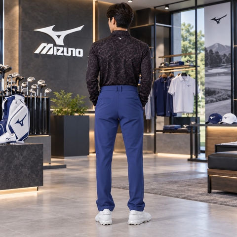 Quần dài Golf Mizuno Nam Chính Hãng - Stretch Tapered Move Pants - Màu xanh | JapanSport E2MFC524-22